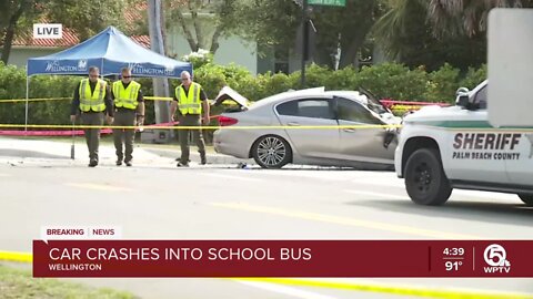 Another Palm Beach County school bus with students on board rear-ended