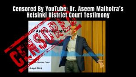 Dr. Aseem Malhotra’s Helsinki District Court Testimony