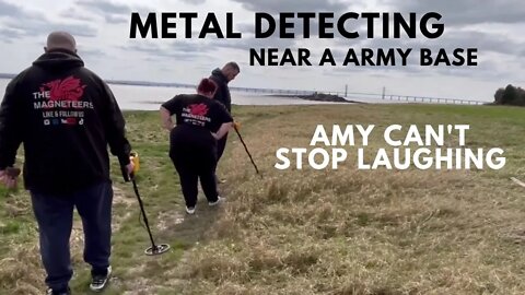 Metal Detecting Near a Army Base, Our First Time