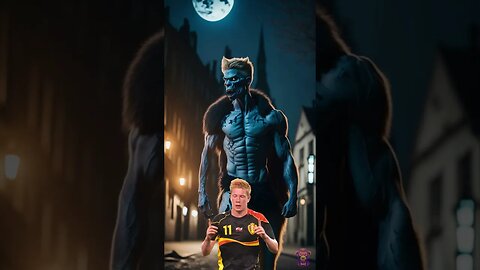 Soccer Players Turn into Werewolves 😨 Ramos, De Bruyne, Neymar, Mbappé, Ronaldo, Messi #shorts