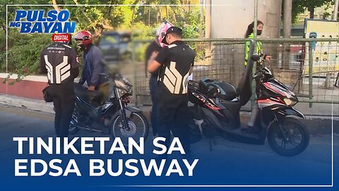 Ilang pulis, tiniketan matapos dumaan sa EDSA busway | via Sheena Torno