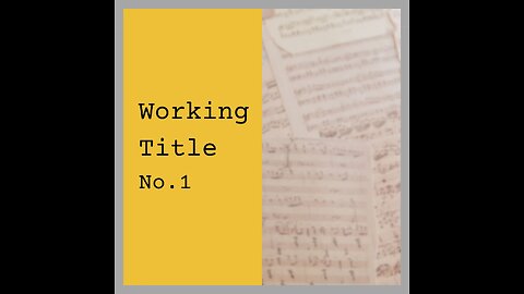 Working Title No. 1