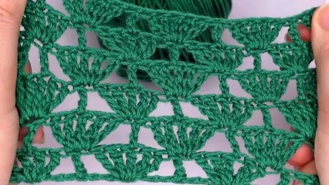 How to crochet column shell stitch for blanket or top simple tutorial by marifu6a