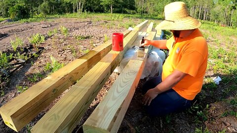 24' x 24' Pole Barn pt.1 | Prepping land & material for our Hog House!