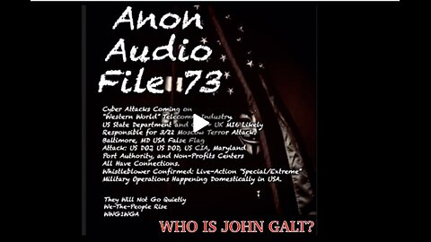 SGANON W/ AUDIO FILE #73 BALTIMORE, KATE, MOSCOW & MORE TY JGANON