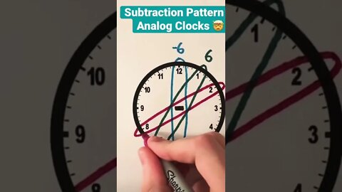 subtraction pattern analog clocks