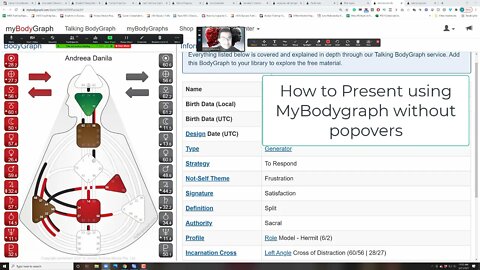 How to Use MyBodygraph.com without Popovers in Zoom or not!