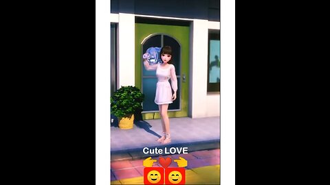 Love romantic cartoon animation video 😘- couple goals kiss couple cuddling hug - #btsarmy - #shorts