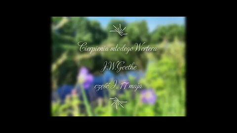 Cierpienia młodego Wertera - J.W.Goethe 17 maja