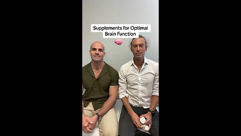 Supplements for optimal brain function 🧠 W/ @robertwblove