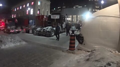 Freedom Convoy 2022 - Feb12th - Walking up to Parliament Hill from a few blocks away. Amazing sight.