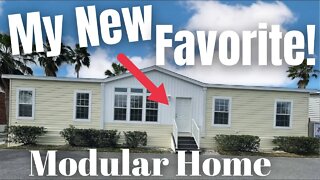 My New Favorite MODULAR HOME By Far! 4 Bedroom 2 Bath With Beach Vibes For Days!