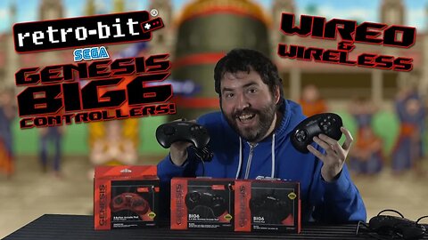 RetroBit Big 6 Sega Genesis Controller (Wired & Wireless) - Adam Koralik