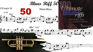 100 Ultimate Blues Riffs (Bb) by Andrew D. Gordon 050 - Sax, Trumpet and Play-along (Rock Blues)