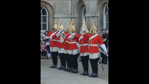 Householdcavalry The red return swords speed up #horseguardsparade