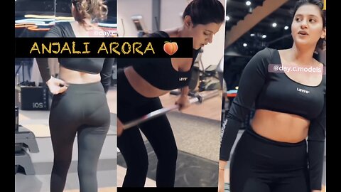 Anjali Arora Hot Workout | Indian Model Influencer | Gym Exercise | Fitness | Glutes | Running