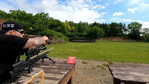 Hatsan Bullboss range day 50 yards pre Huma regulator install