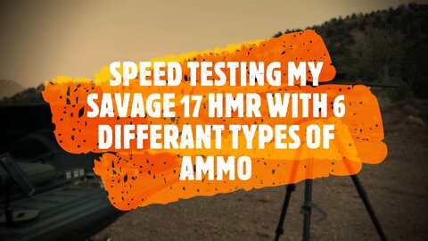 SPEED TEST MY SAVAGE 17 HMR