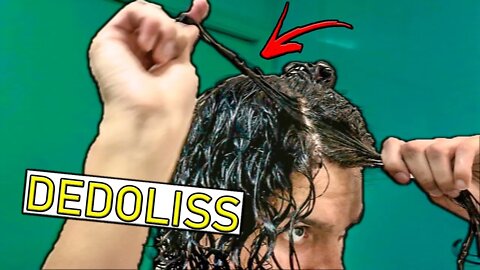 COMO FAZER DEDOLISS EM CABELO ONDULADO MASCULINO✅