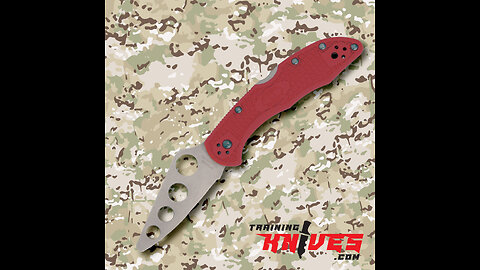 Spyderco Delica 4 Lockback Aus-6 Red FRN Handle Military Folding Trainer SC11TR