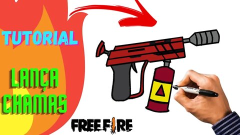 Como Desenhar o Lança Chamas do Free Fire