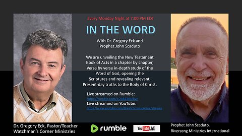 In The Word with Dr. Gregory Eck and Prophet John Scaduto