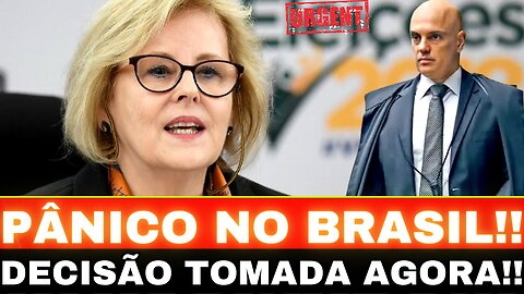 URGENTE!! ROSA WEBER NO SIGILO TOMA DECISÃO!! NOTÍCIA ABALA O PÁIS!!