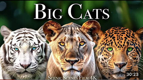 Big Cats 4K - Spectacular Scenes of Big Cats In Wild Nature Scenic Relaxation Film