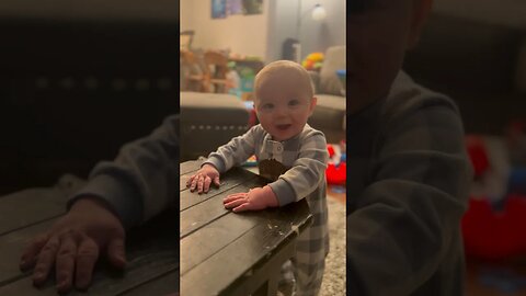 Our Baby Boy Oliver Standing With a Table #baby #standing