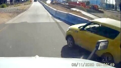 Karma!! Reckless Aggressive Driver Cuts Off Truck Driver Tractor Trailer CDL & Wrecks