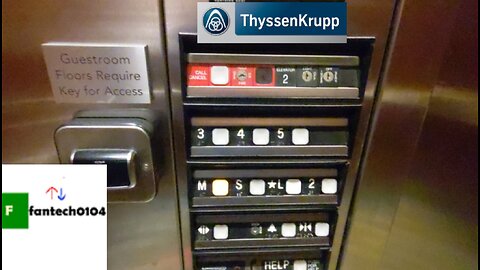 Thyssenkrupp Hydraulic Key-Card-O-Vators @ Courtyard by Marriott Hotel - Saratoga Springs, New York