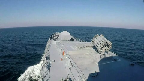 Black Sea Fleet Frigate Crew Destroys Bayraktar-Type UAV Near The West Coast of Crimean