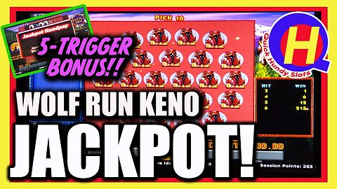 Another Wolf Run KENO Jackpot! Caught All 5 Bonus Spots!