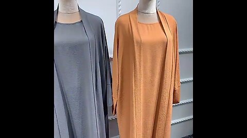 Matching Muslim Sets Hijab Dress Plain Eid Abayas for Women | ʟɪɴᴋ ɪɴ ᴛʜᴇ ᴅᴇꜱᴄʀɪᴘᴛɪᴏɴ 👇 ᴛᴏ ʙᴜʏ