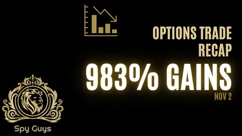 983% Total Gains on 1 Trade!! (8.8x ROI) SPY Trade Recap | 2 Nov 2022