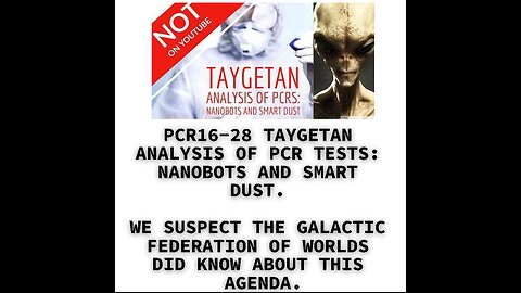 PCR16-28 TAYGETAN ANALYSIS OF PCR TESTS: NANOBOTS AND SMART DUST. WE SUSPECT THE GALACTIC FEDERATION