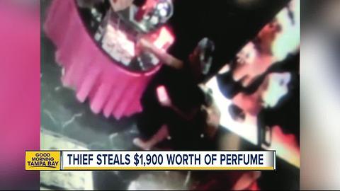 Woman in shower cap steals $1,900 of perfume from Victoria's Secret