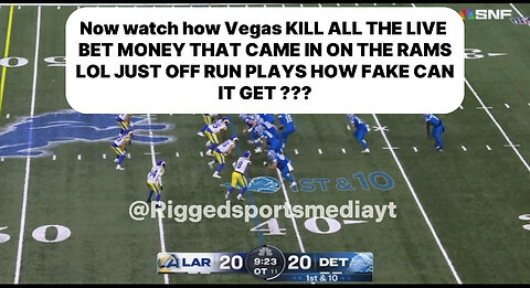 Rigged Los Angeles Rams vs Detroit Lions | VEGAS PROBABLY MADE MILLIONS OFF LIVE BETS THIS GAME