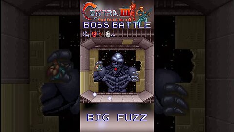 Contra III: The Alien Wars (SNES) Boss Battle - Big Fuzz #Shorts