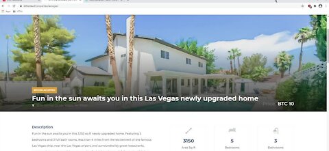 Vegas area home selling for 10 Bitcoin