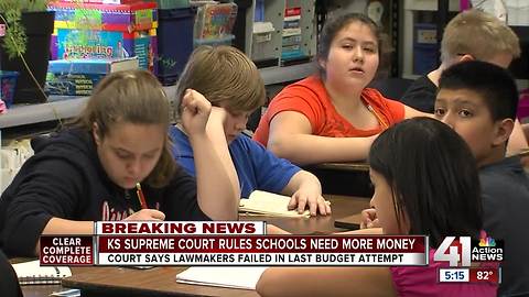 KS Supreme Court rules schools need more money