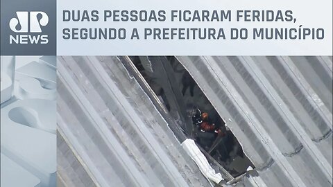 Parte de teto de hospital desaba em Itapevi, na Grande São Paulo