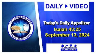 Today's Daily Appetizer (Isaiah 43:25)