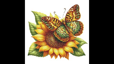 BUTTERFLY AND FLOWER Cross Stitch Pattern by Welovit | welovit.net | #welovit