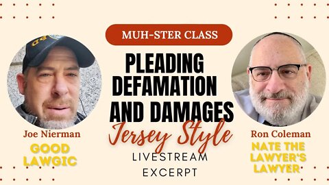 Defamation and Damages: Pleading Jersey style