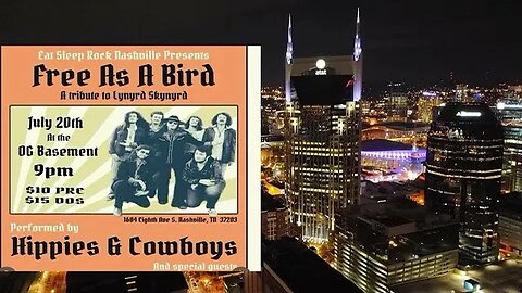 NASHVILLE TN LIVE HIPPIES AND COWBOYS LYNYRD SKYNYRD TRIBUTE WITH GUESTS