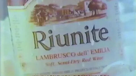 "Drink Riunite Wine With Every Meal" Fun 1986 Wine Commercial Jingle