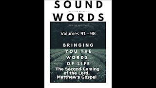 Sound Words, The Second Coming of the Lord, Matthew's Gospel