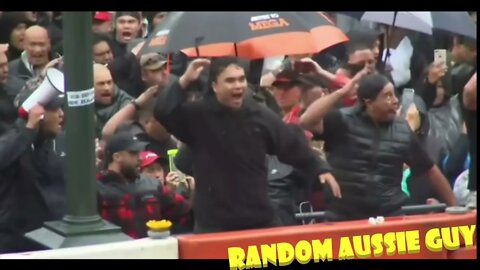 HAKA DANCING AT NZ PROTEST - CONVOY 2022 - NEW ZEALAND