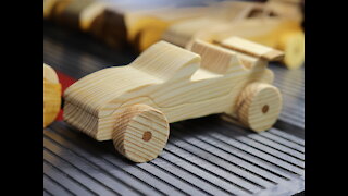 Handmade Wooden Toy Car Convertible From The Speedy Wheels Series 002